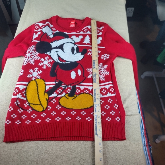 Disney Mickey Mouse Women's Size XL Santa Christmas Sweater Holiday Winter - Picture 10 of 12